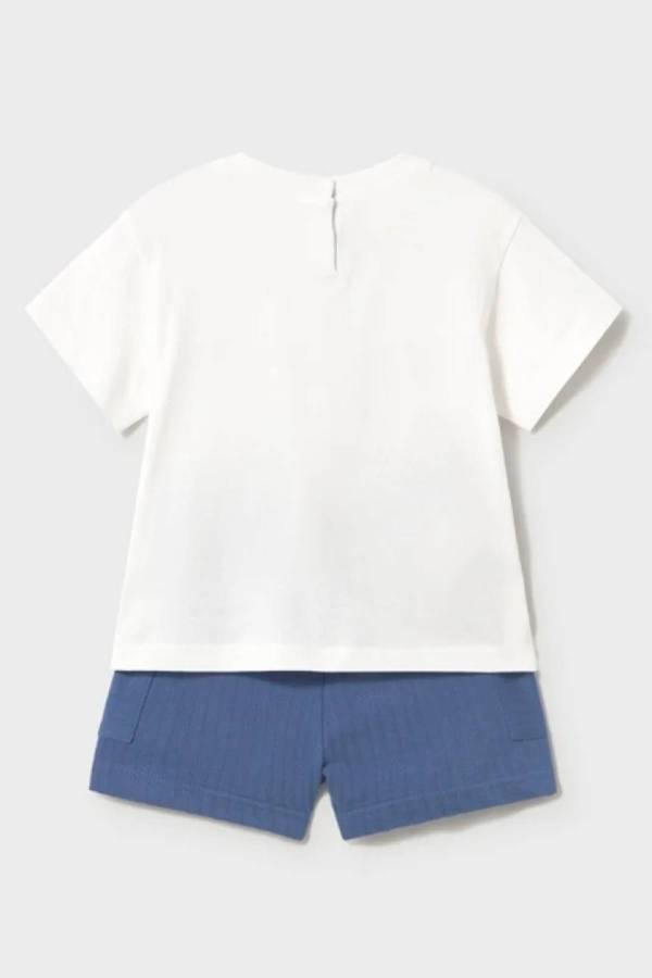 Mayoral Yazlık Erkek Bebek Kısa Kol T-shirt Şort Set Mavi