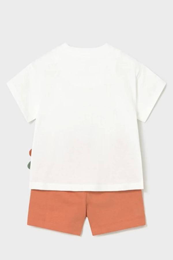 Mayoral Yazlık Erkek Bebek Kısa Kol T-shirt Şort Set Turuncu