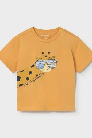 Mayoral - Mayoral Yazlık Erkek Bebek Kısa Kol T-shirt Turuncu