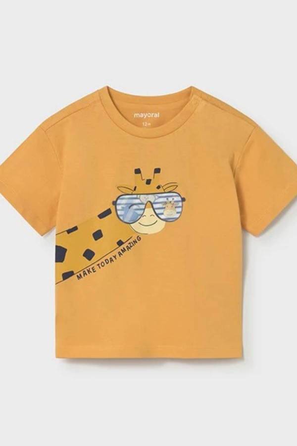 Mayoral Yazlık Erkek Bebek Kısa Kol T-shirt Turuncu