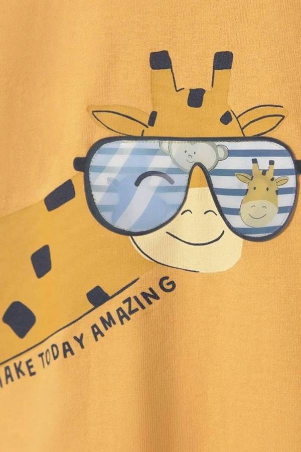 Mayoral Yazlık Erkek Bebek Kısa Kol T-shirt Turuncu