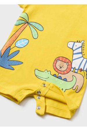 Mayoral Yazlık Erkek Bebek Kısa Tulum 3'lü Set Sarı - Thumbnail