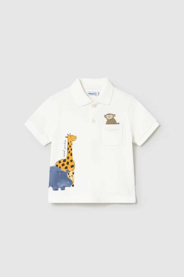 Mayoral Yazlık Erkek Bebek Polo Yaka Desenli T-shrit
