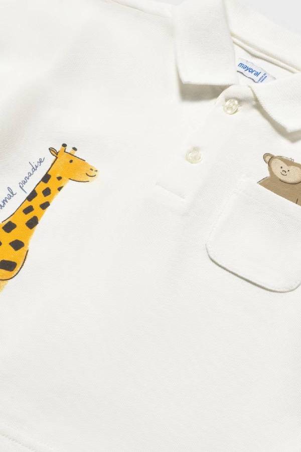 Mayoral Yazlık Erkek Bebek Polo Yaka Desenli T-shrit