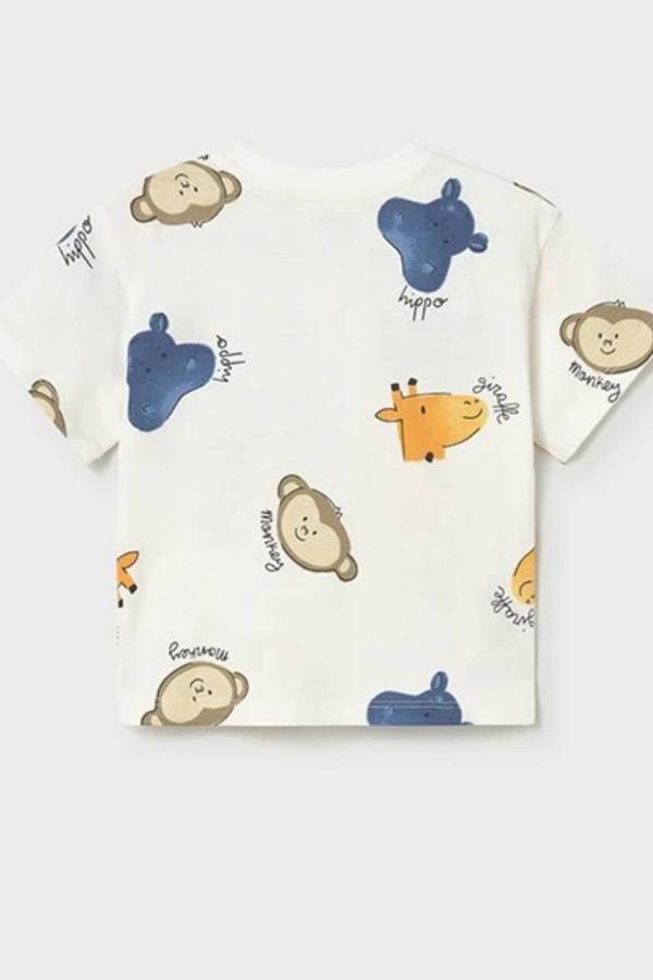 Mayoral Yazlık Erkek Bebek T-shirt Ekru