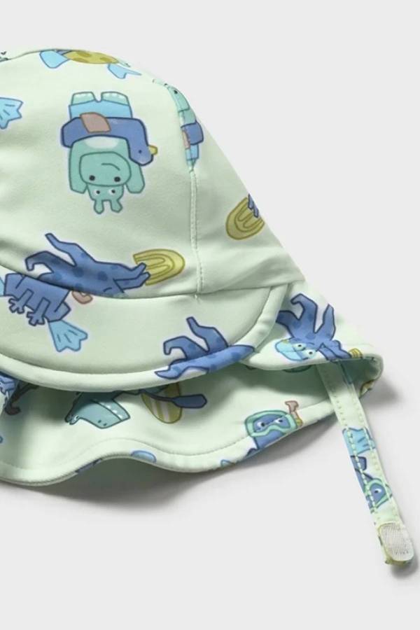 Mayoral Yazlık Erkek Bebek Tulum Mayo Şapka 2'li Set Yeşil