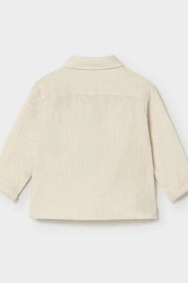 Mayoral Yazlık Erkek Bebek Uzun Kol Gömlek Bej