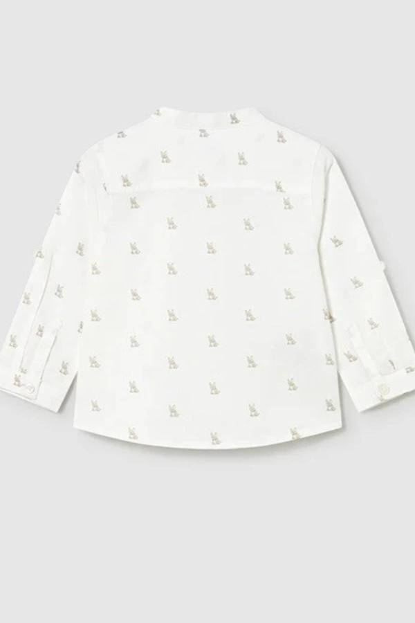 Mayoral Yazlık Erkek Bebek Uzun Kol Gömlek Ekru