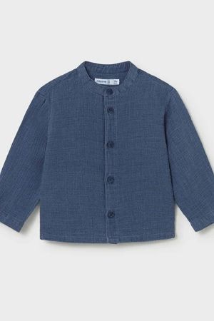 Mayoral - Mayoral Yazlık Erkek Bebek Uzun Kol Gömlek Lacivert