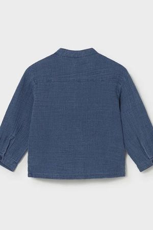 Mayoral Yazlık Erkek Bebek Uzun Kol Gömlek Lacivert - Thumbnail