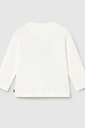 Mayoral Yazlık Erkek Bebek Uzun Kol T-shirt Ekru - Thumbnail