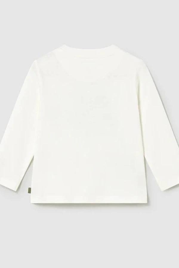 Mayoral Yazlık Erkek Bebek Uzun Kol T-shirt Ekru