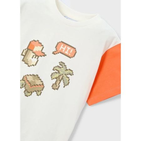 Mayoral Yazlık Erkek Kısa Kol T-shirt Ekru - Thumbnail