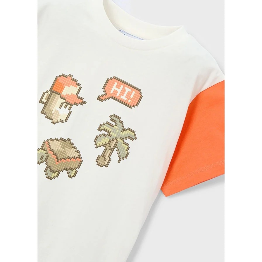 Mayoral Yazlık Erkek Kısa Kol T-shirt Ekru