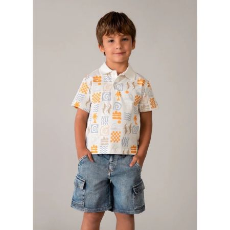 Mayoral - Mayoral Yazlık Erkek Denim Bermuda Mavi