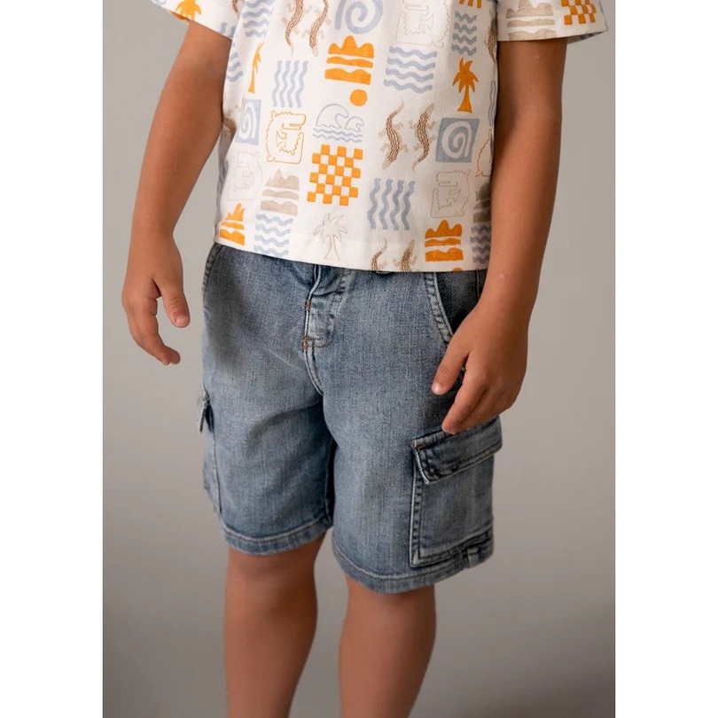 Mayoral Yazlık Erkek Denim Bermuda Mavi