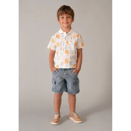 Mayoral Yazlık Erkek Denim Bermuda Mavi - Thumbnail