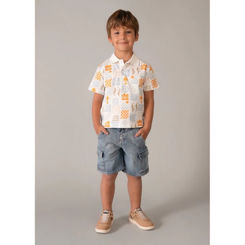 Mayoral Yazlık Erkek Denim Bermuda Mavi