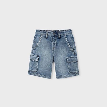 Mayoral Yazlık Erkek Denim Bermuda Mavi - Thumbnail