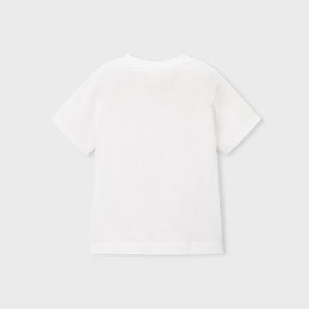 Mayoral Yazlık Erkek Kabartmalı Kısa Kol T-shirt Beyaz - Thumbnail