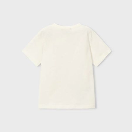 Mayoral Yazlık Erkek Kısa Kol Futbol Basklı T-shirt Ekru - Thumbnail