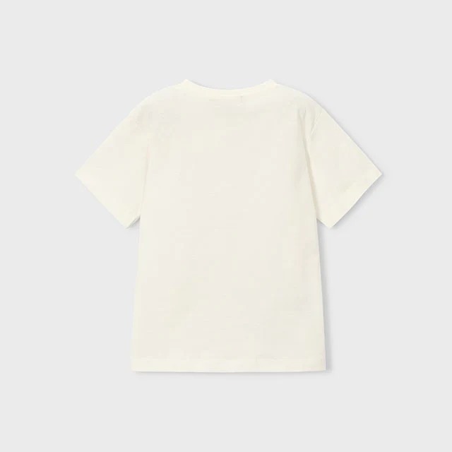 Mayoral Yazlık Erkek Kısa Kol Futbol Basklı T-shirt Ekru