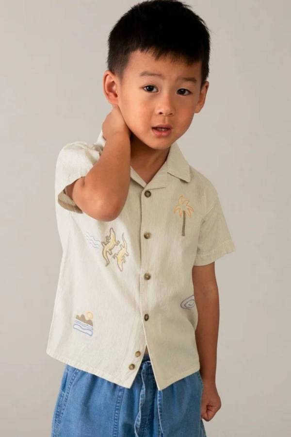 Mayoral Yazlık Erkek Kısa Kol Gömlek Bej
