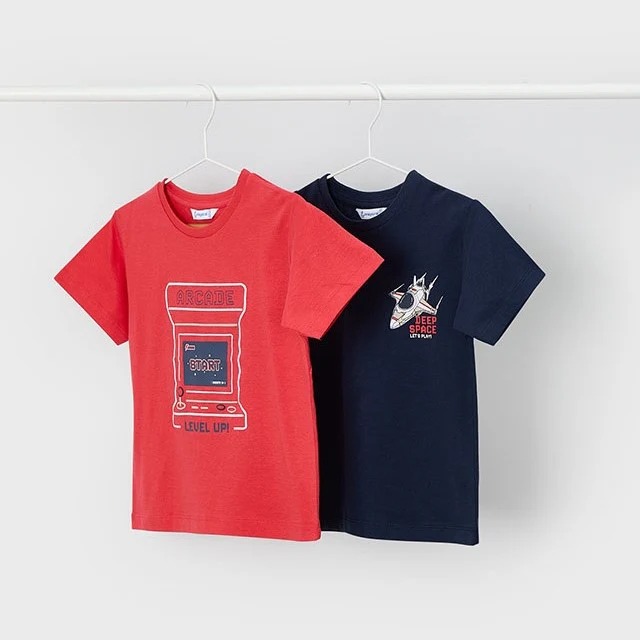 Mayoral Yazlık Erkek Kısa Kol T-shirt 2'li Set Kırmızı