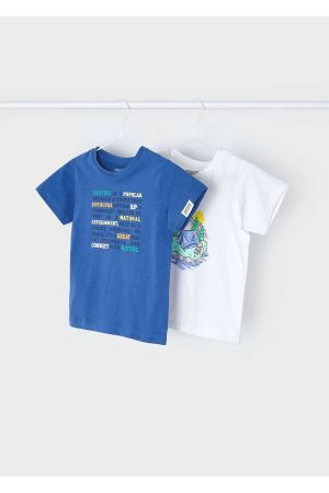 Mayoral Yazlık Erkek Kısa Kol T-shirt 2'li Set Mavi - Thumbnail