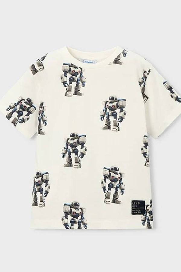 Mayoral Yazlık Erkek Kısa Kol T-shirt Ekru