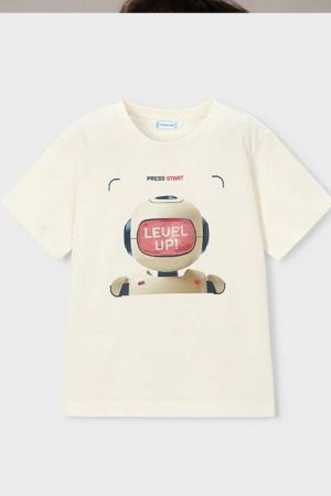 Mayoral Yazlık Erkek Kısa Kol T-shirt Beyaz - Thumbnail