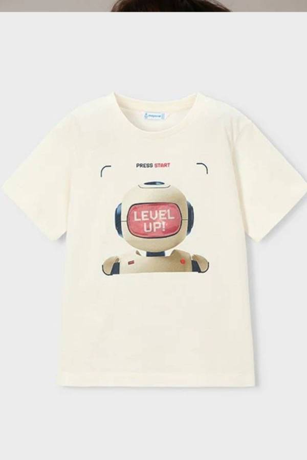 Mayoral Yazlık Erkek Kısa Kol T-shirt Beyaz