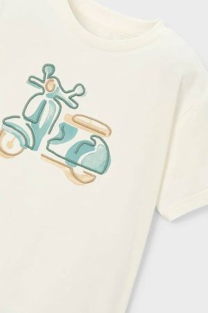 Mayoral Yazlık Erkek Kısa Kol T-shirt Ekru - Thumbnail