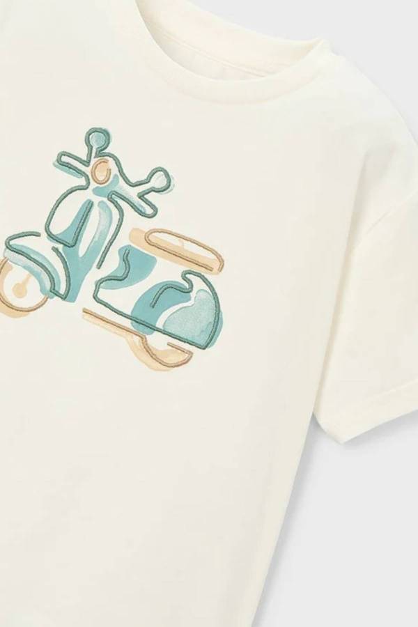 Mayoral Yazlık Erkek Kısa Kol T-shirt Ekru