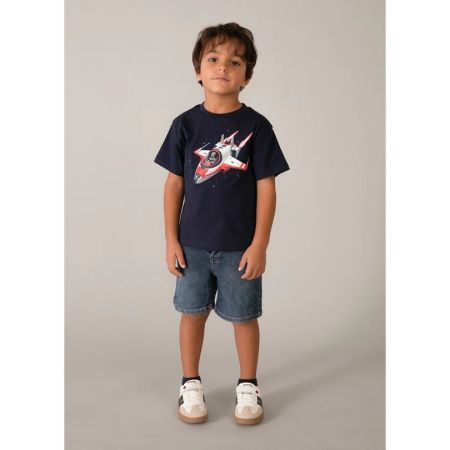 Mayoral Yazlık Erkek Kısa Kol T-shirt Lacivert - Thumbnail
