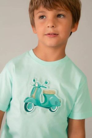 Mayoral Yazlık Erkek Kısa Kol T-shirt Turkuaz - Thumbnail