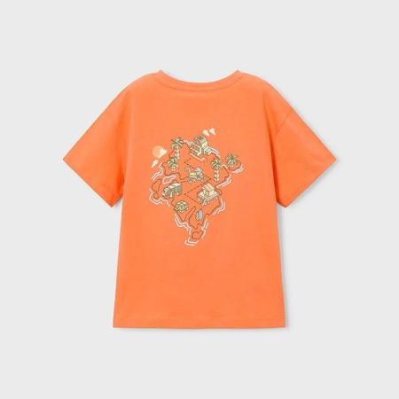 Mayoral Yazlık Erkek Kısa Kol T-shirt Turuncu - Thumbnail