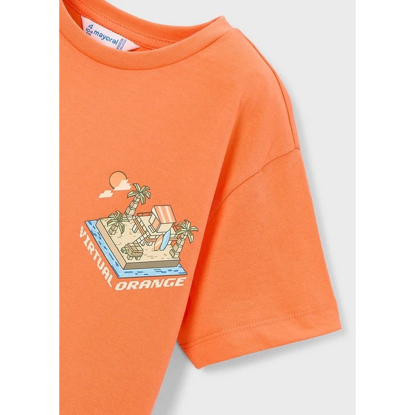 Mayoral Yazlık Erkek Kısa Kol T-shirt Turuncu