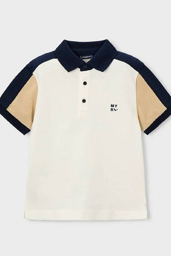 Mayoral Yazlık Erkek Polo Yaka Kısa Kol T-shirt Ekru