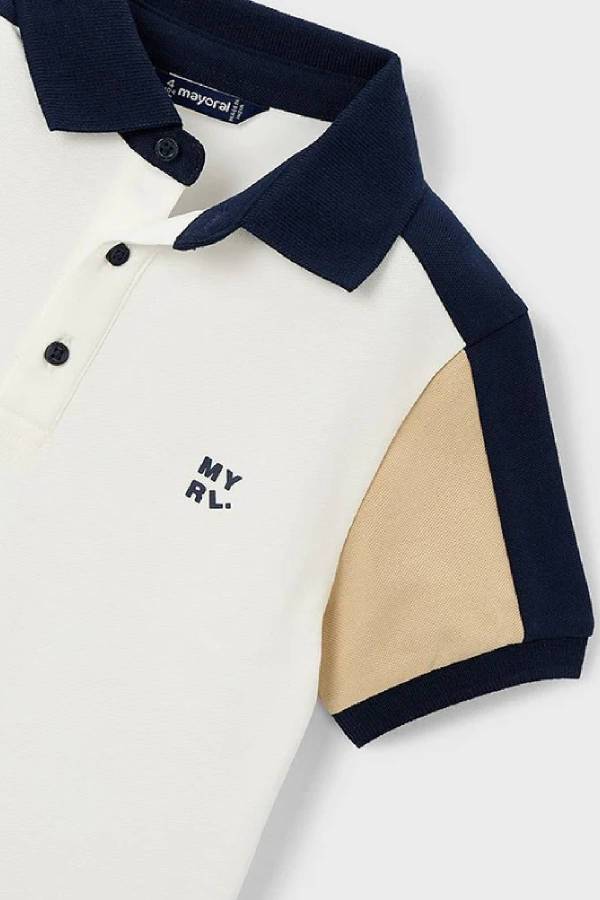 Mayoral Yazlık Erkek Polo Yaka Kısa Kol T-shirt Ekru