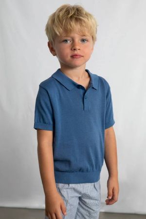 Mayoral Yazlık Erkek Polo Yaka Kısa Kol T-shirt Lacivert - Thumbnail