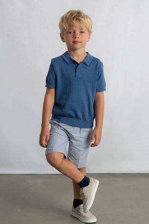 Mayoral Yazlık Erkek Polo Yaka Kısa Kol T-shirt Lacivert - Thumbnail