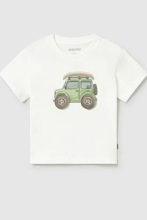 Mayoral - Mayoral Yazlık Erkek T-shirt Ekru