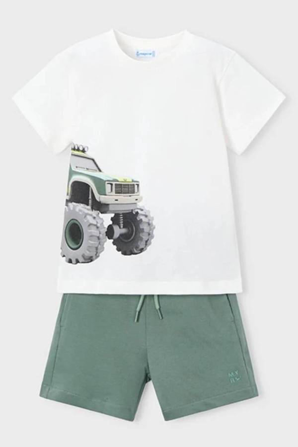 Mayoral Yazlık Erkek T-shirt Şort İkili Set Yeşil