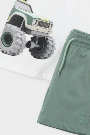 Mayoral Yazlık Erkek T-shirt Şort İkili Set Yeşil - Thumbnail