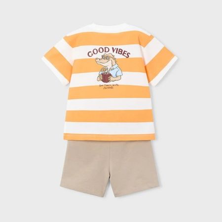 Mayoral Yazlık Erkek T-shirt Şort Set Turuncu - Thumbnail