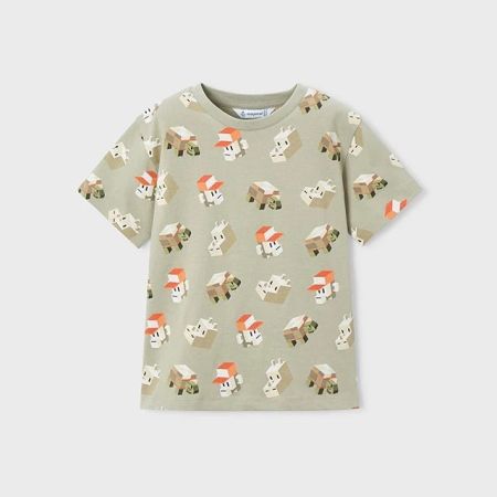 Mayoral Yazlık Erkek T-shirt Şort Üçlü Set Bej - Thumbnail