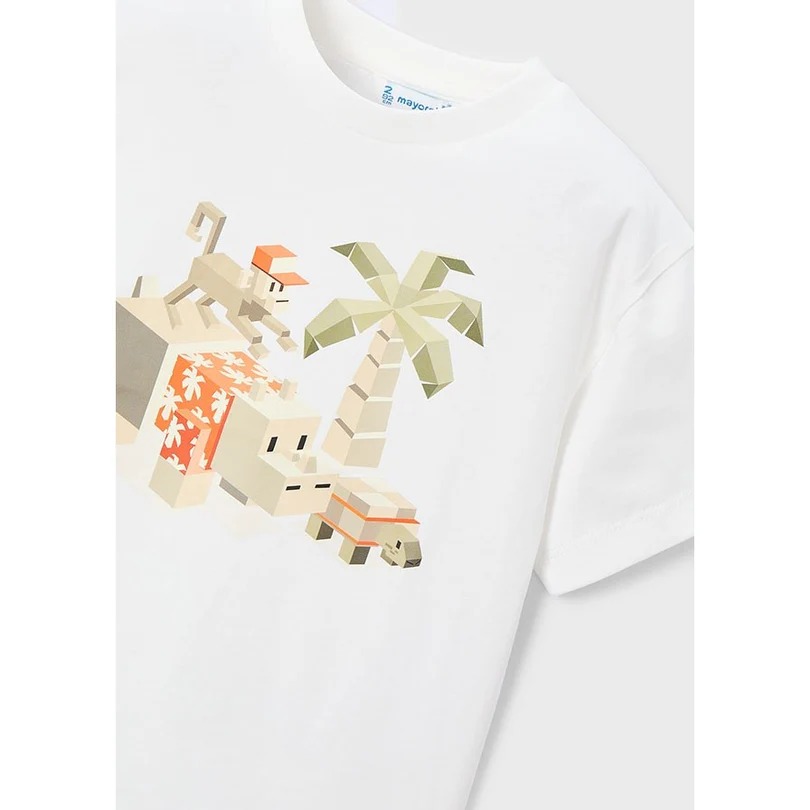 Mayoral Yazlık Erkek T-shirt Şort Üçlü Set Bej