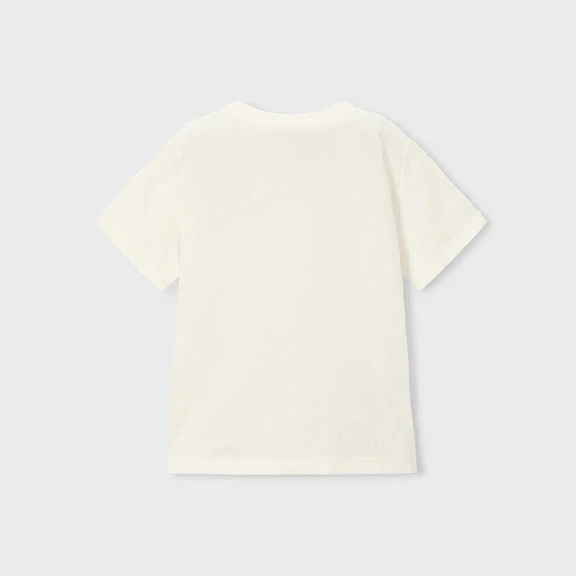 Mayoral Yazlık Erkek Timsah Desenli Kısa Kol T-shirt Ekru