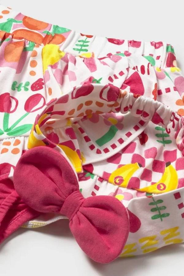 Mayoral Yazlık Kız Bebek Bluz Etek Bandana 3'lü Set